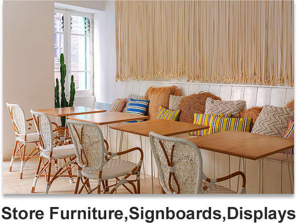 Store Furniture,Signboards,Displays